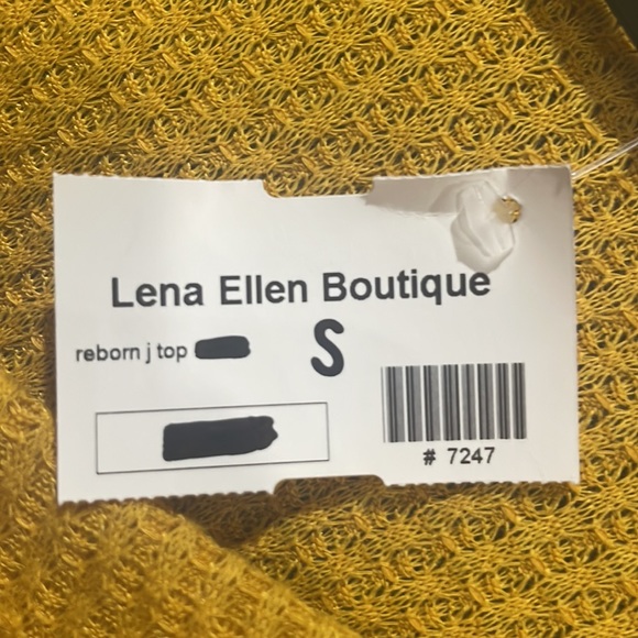 NWT mustard colored waffle sweater. Size Small - Picture 4 of 4